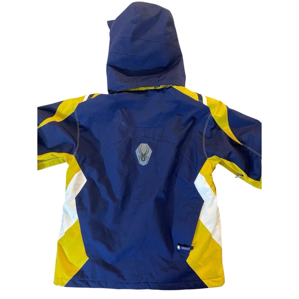 -Spyder Kids Ski Jacket XLT Sz 14 Multicolor Hooded Thinsulate Winter Snow Coat - Picture 3 of 15